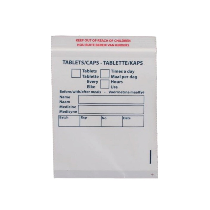 Plastic Tablet Zip Lock Resealable Bags 75×90 100pack