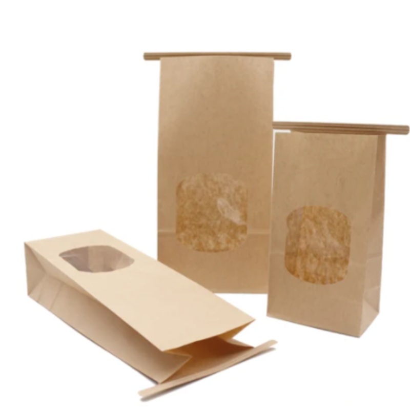 Kraft Brown Tin Tie Paper Bag Medium 246x115x72mm Treats Bag 5pack