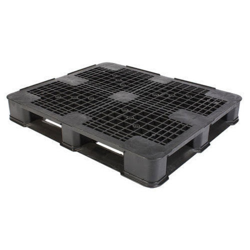 Light Duty Plastic Pallet 1×1.2m with Skids Black