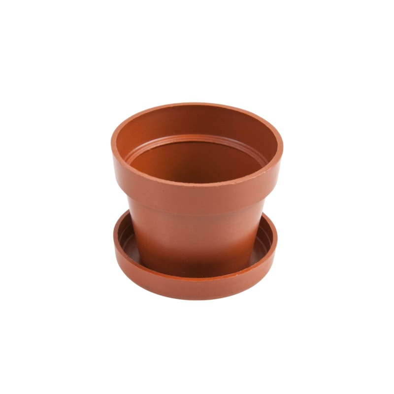 Plant Pot Plastic Terracotta including 4cm Saucer 10pack