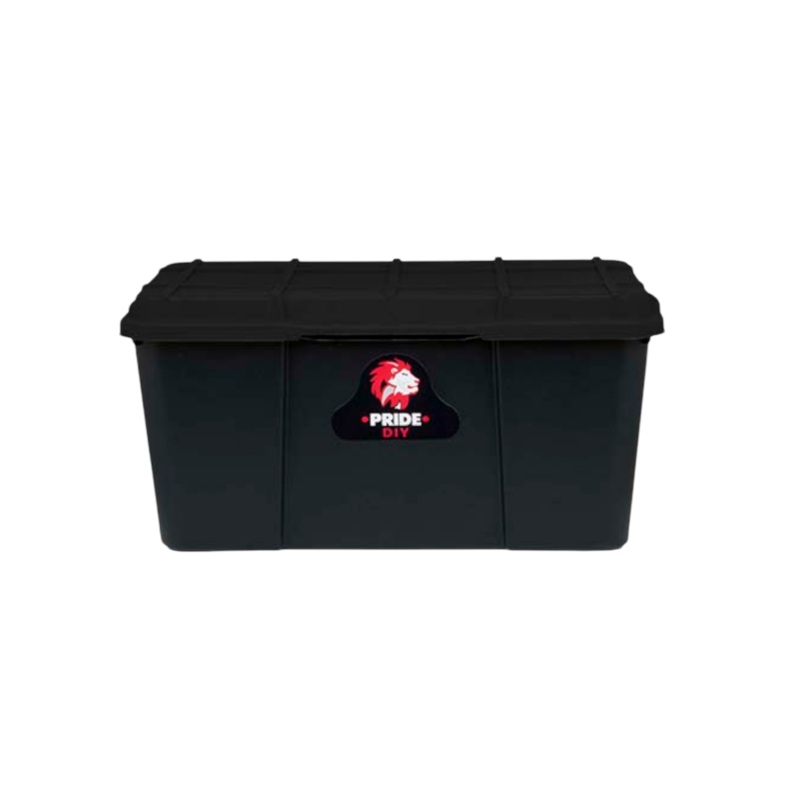 Plastic Pride Storage Utility Box Container Black 25L
