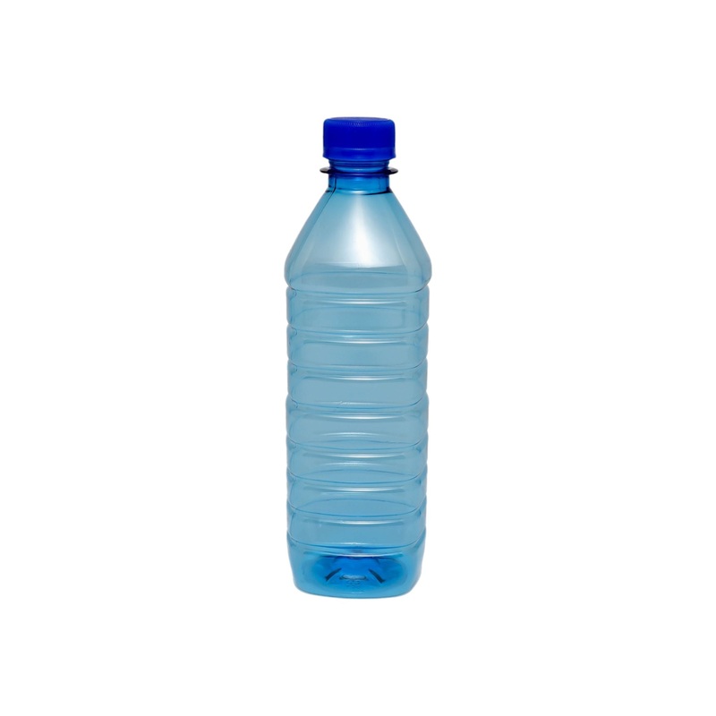 500ml PET Plastic Water Bottle Square Blue – BOT027