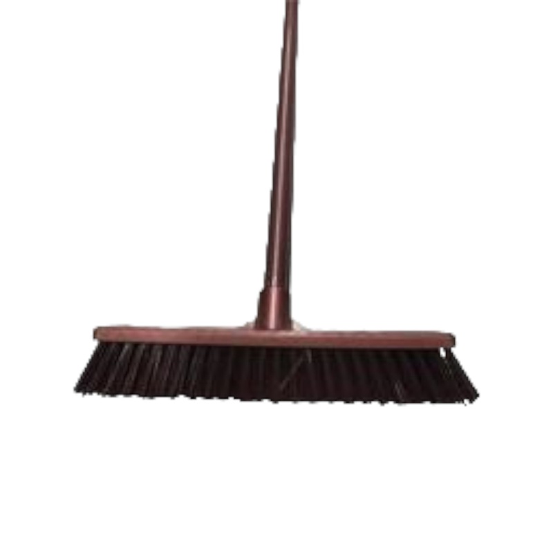 Household Outdoor Hard Floor Broom with Steel Stick 381