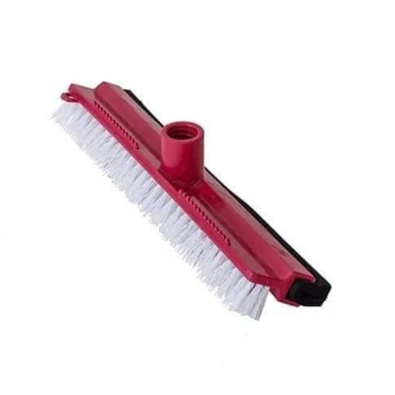 Multipurpose Floor Squeegee  with Scrubbing Brush & Stick 2-in-1 Dual Function 35cm BPH-378