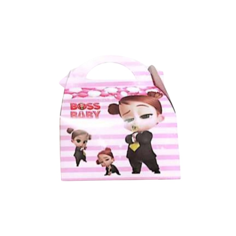 Disney Party Paper Boxes Boss Baby Pink 10pcs 16x9x19cm