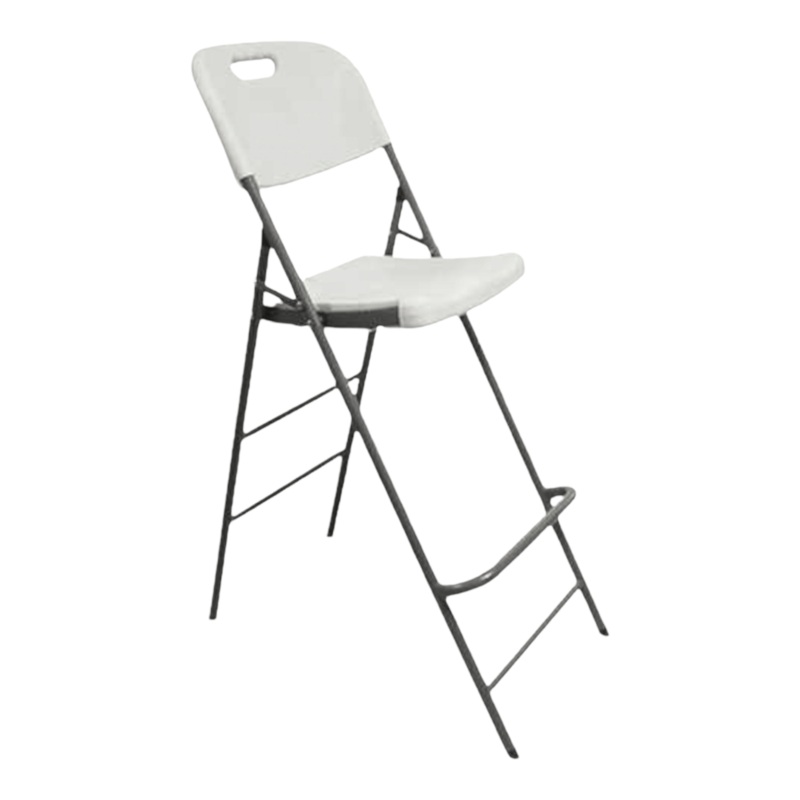 Folding Bistro Chair White 57x46x112cm