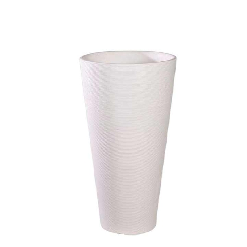 Plastic Vase Planter Flower Pot Medium – White 489