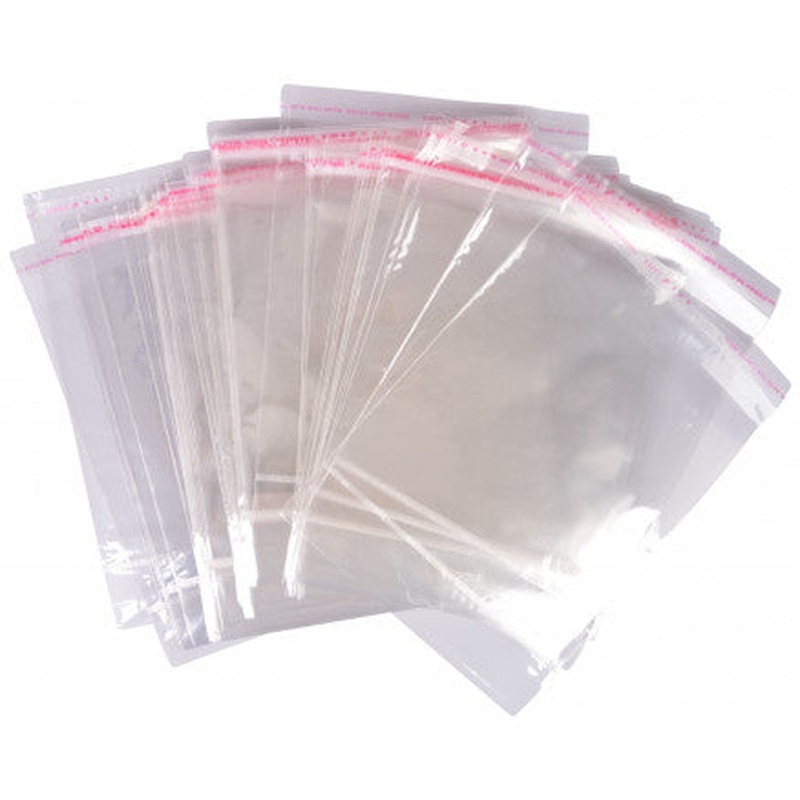 Polyprop SelfSeal Bags 13.5x25cm+3mm Loop 30 Mic 100pack