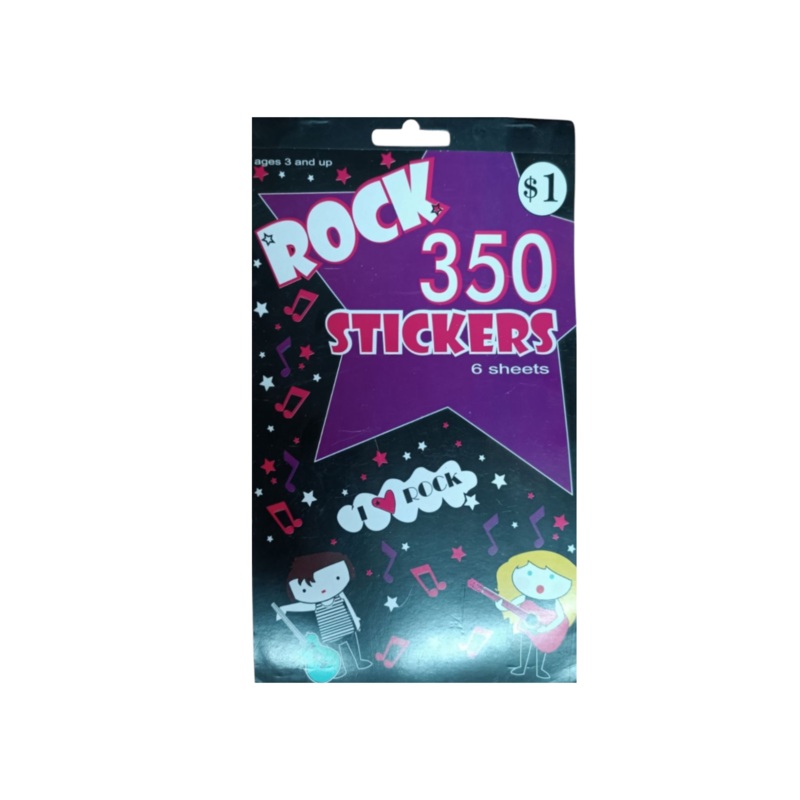 Rock Stickers Book 350pcs – 6 Sheets