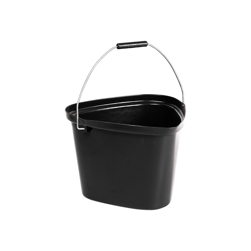 12L Builders Bucket Triangular with Wire Handle – Black Pride Plastic