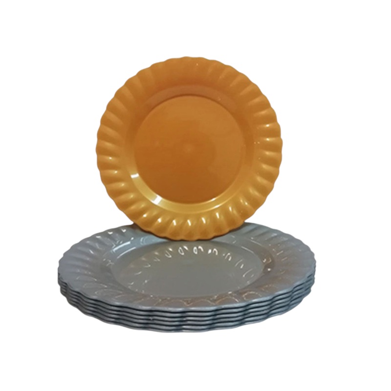 Elite Plastic Dinner Plates 25cm Large 6pack