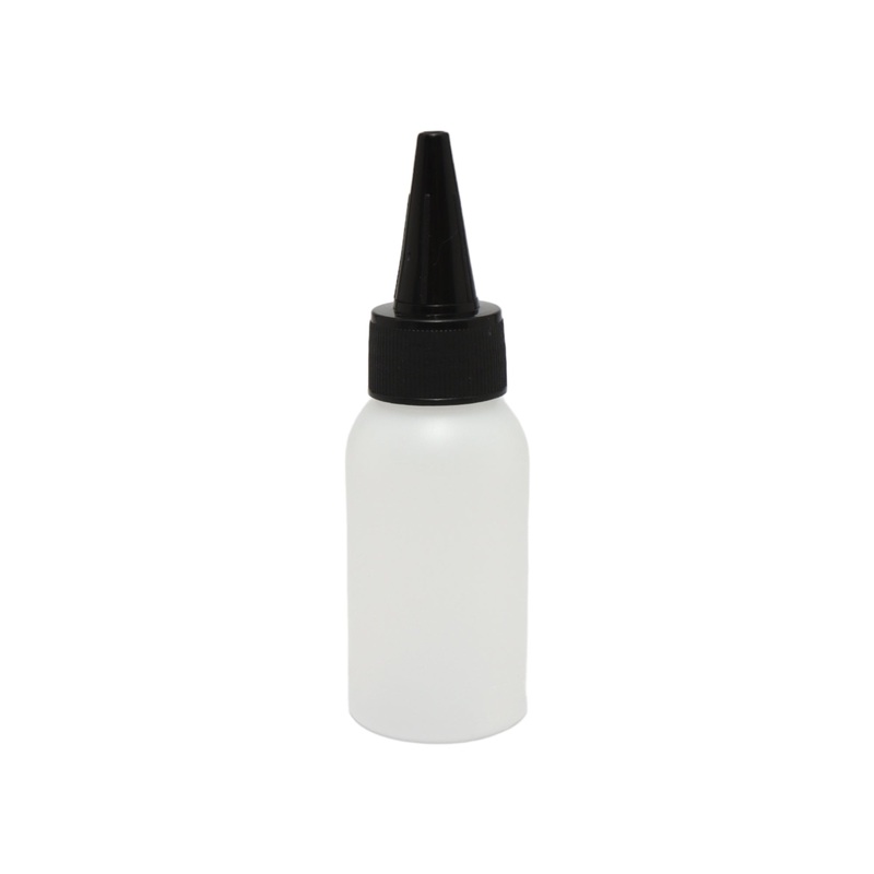 50ml HDPE Plastic Dropper Boston Bottle with White Spout Lid – No Spill Bottle