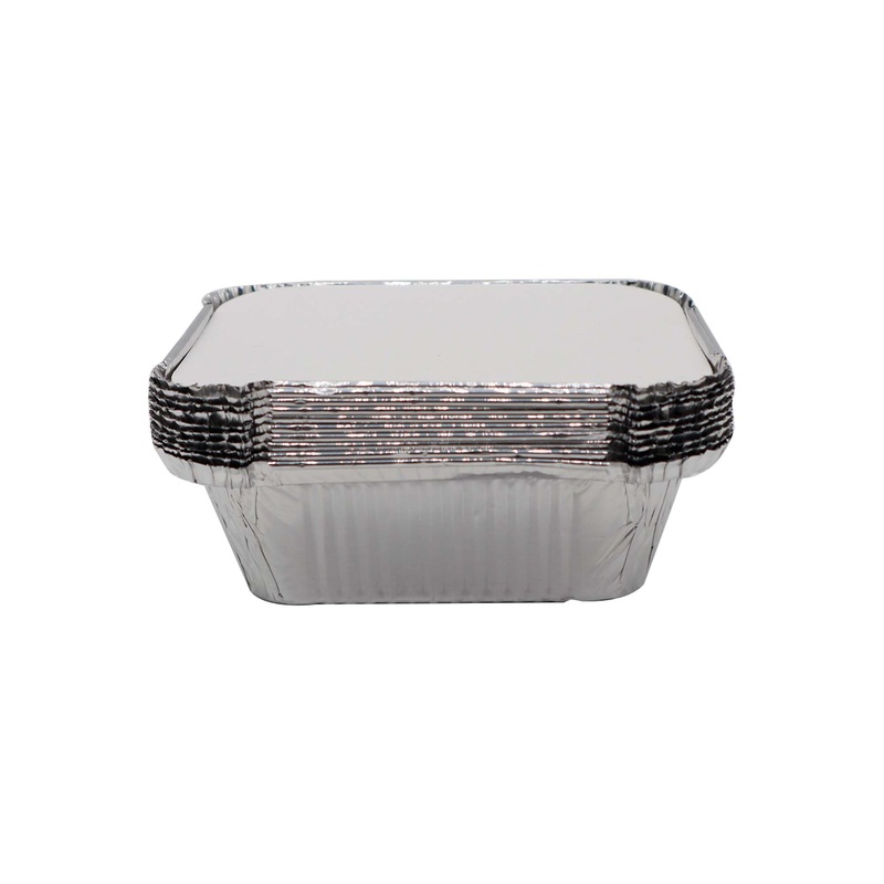 Aluminum Foil Takeaway Container Disposable FG4173P with Poly PVC Lid Card Lid FLB4173 1pc