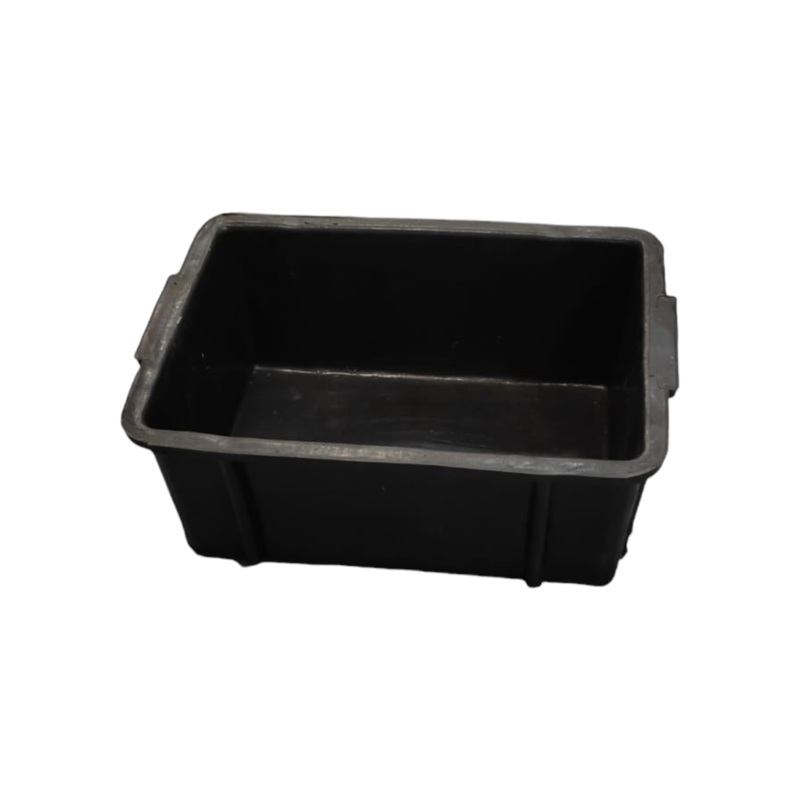 Feed Nest Stack Rubber Bin Medium Black 468x356x200H