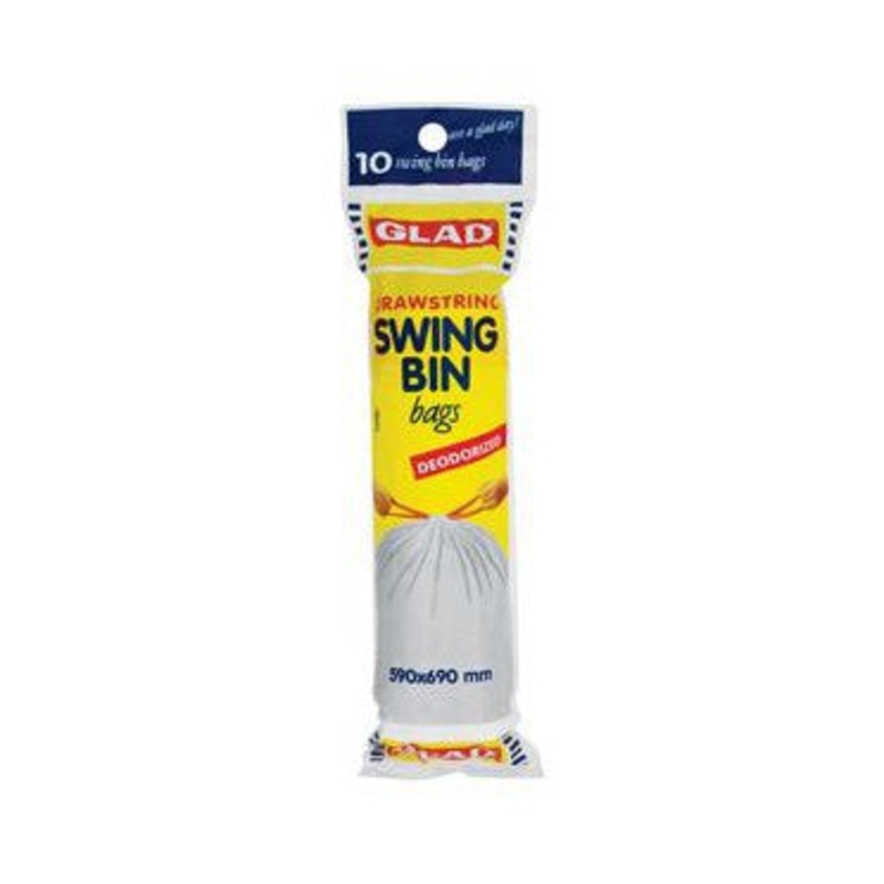 Glad Drawstring Swingbin bags 590x690mm 10pcs