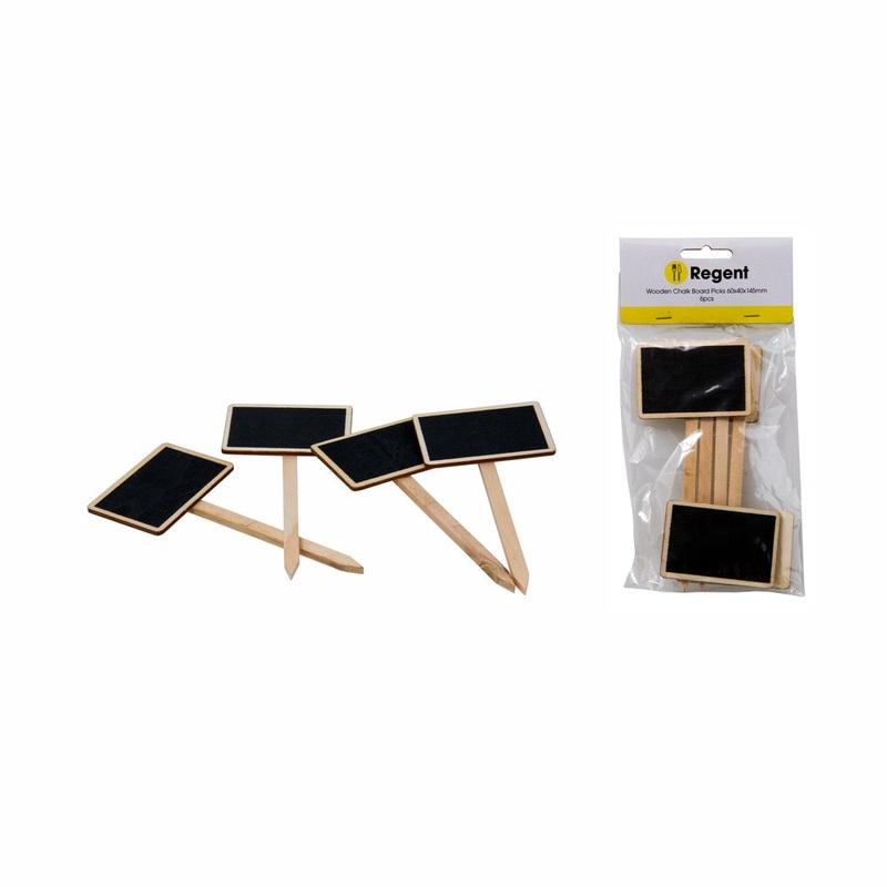Regent Chalkboard Pick Wooden Markers 145x60x40mm 6pack  35128P