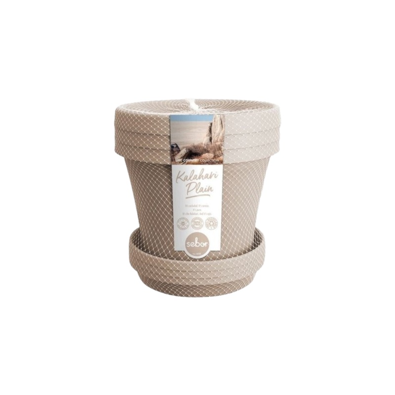 Sebor Nursery Super Flower Plant Pot Planter with Saucer 15cm 3pc Set
