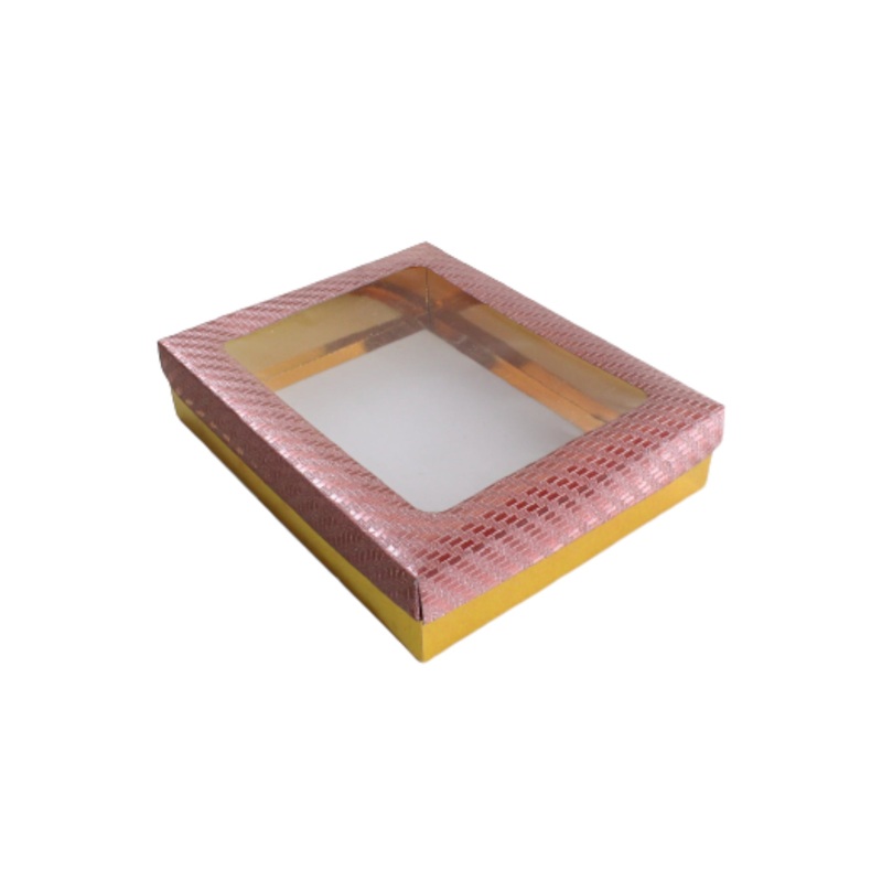 Gift Biscuit Paper Box 20x20x5cm Rose Gold XPP306