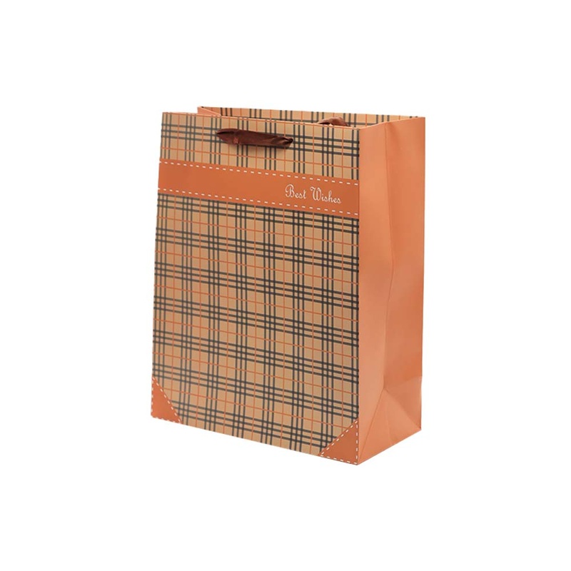 Gift Paper Bag Checkbox 26x32cm Medium