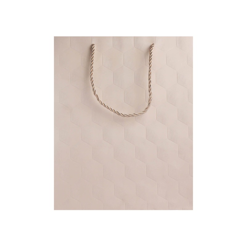 Gift Paper Bag Hex Embossed 26x32cm Large