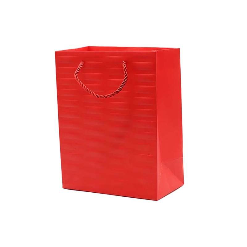 Gift Paper Bag Ribbed Embossed 18x23x10 Meduim