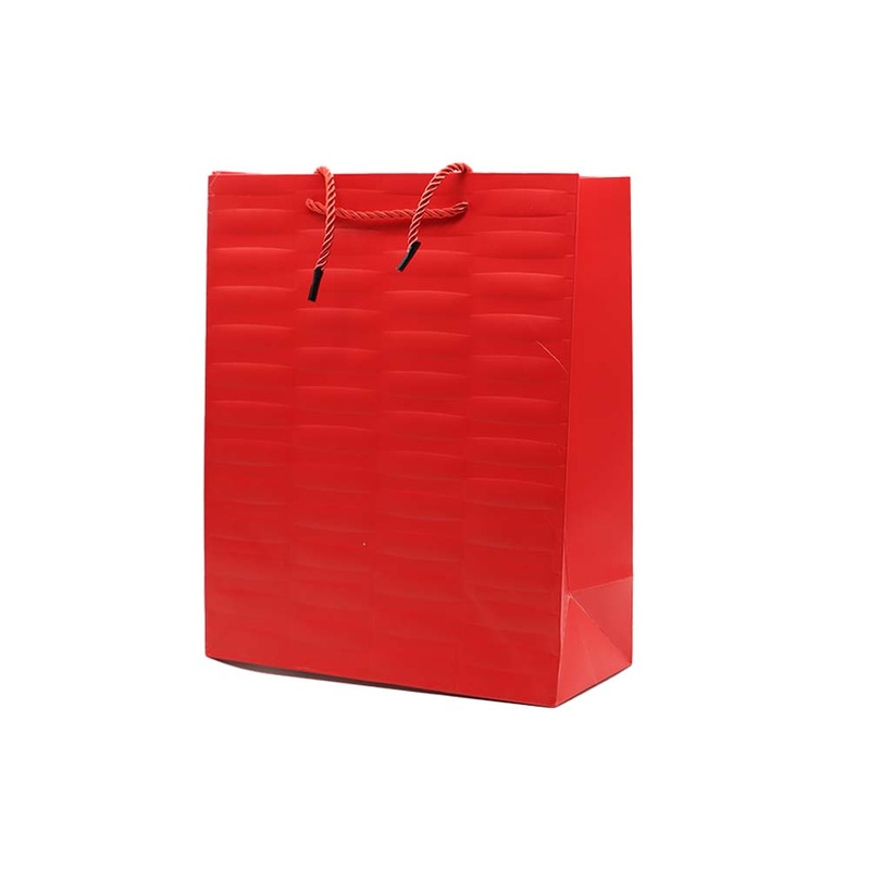 Gift Paper Bag Ribbed Embossed 26x32cm Large