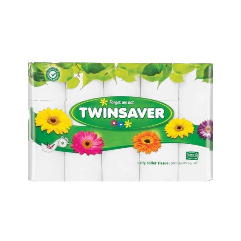 Twinsaver Toilet Paper 1-Ply Mini 8pack