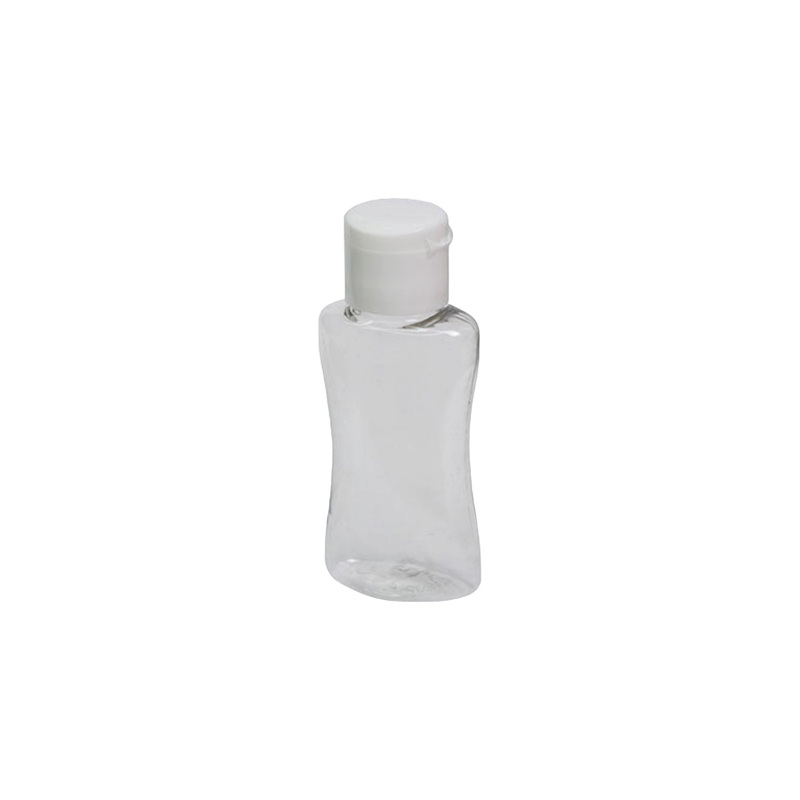 500ml PET Lotion Curve Bottle Clear Plastic with Lotion Lid Nu Ware