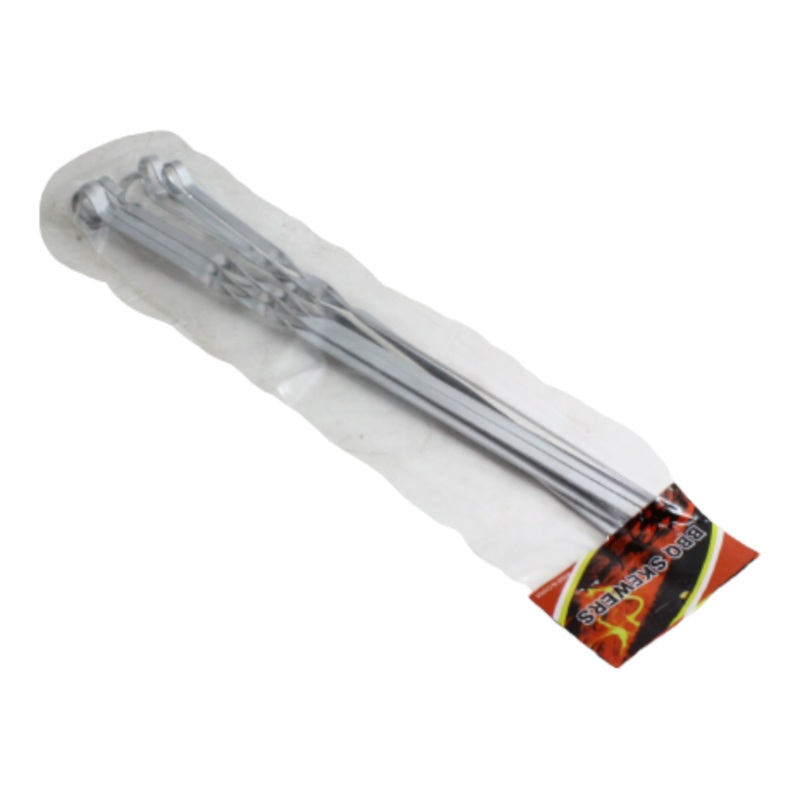 BBQ Braai Skewers Metal Stainless Steel 43cm XK797