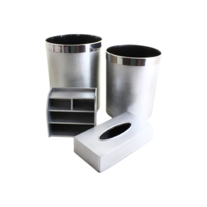 Household Dustbin 2pc Set 10&12L with Tissue Holder & Organizer XHS044