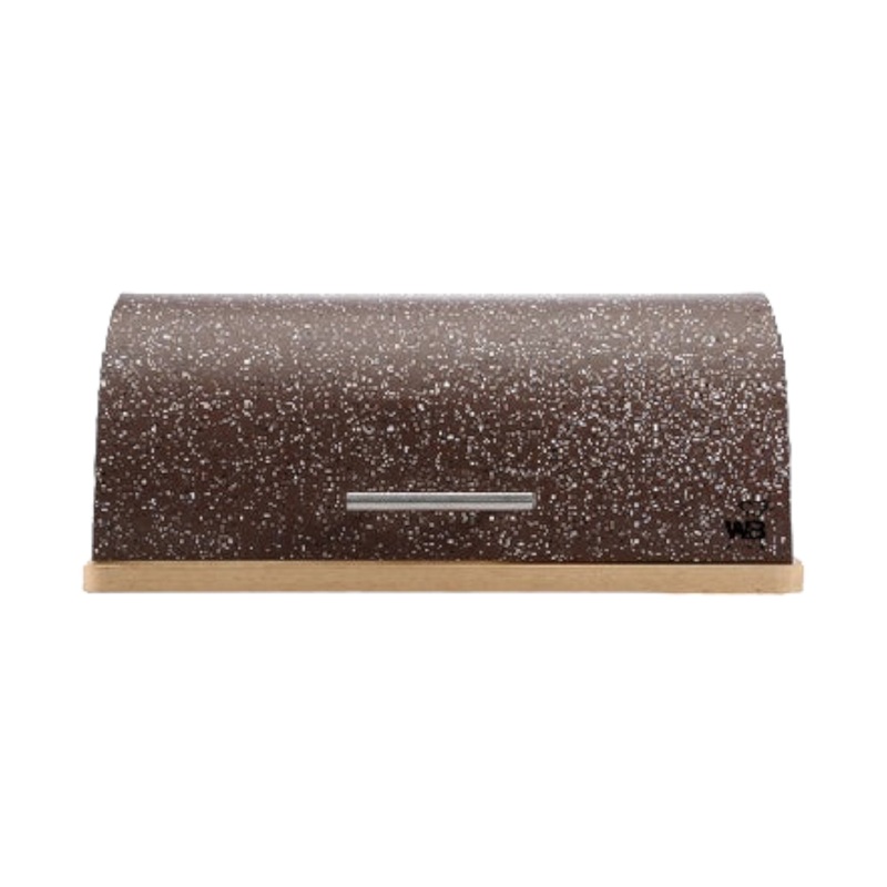 Bread Bin Brown Marble Finish White Dots Ch