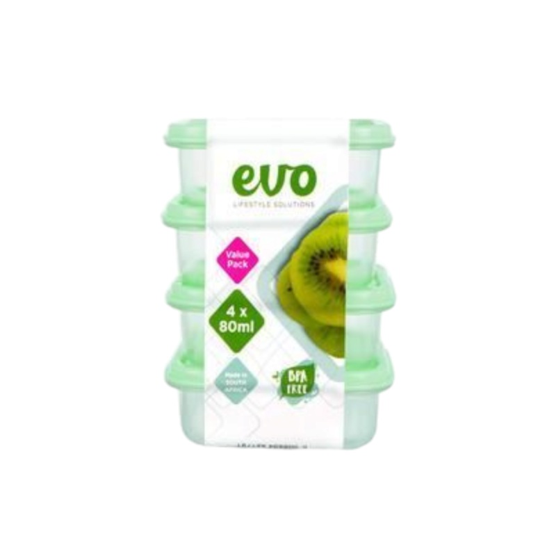 Evo Smart Storage Container 80ml 4pack 5.5×0.5x2cm