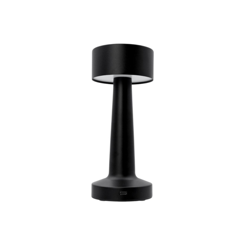 Regent Barbell Shape Table Lamp Black 90x210mm