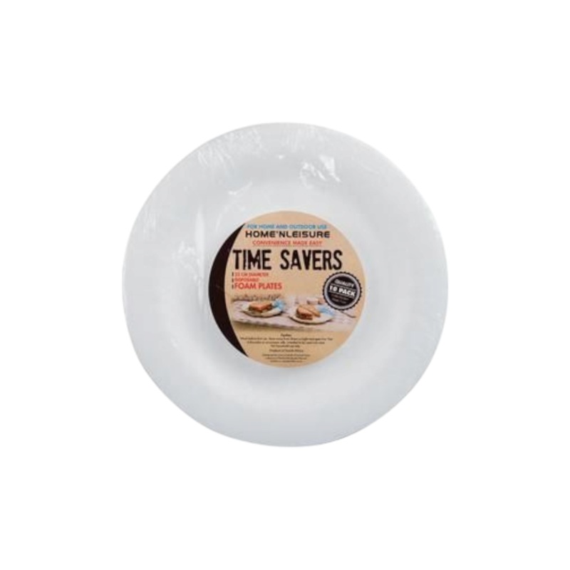 Time Savers  Fomo Picnic Disposable Foam Plates 213cm 10pack