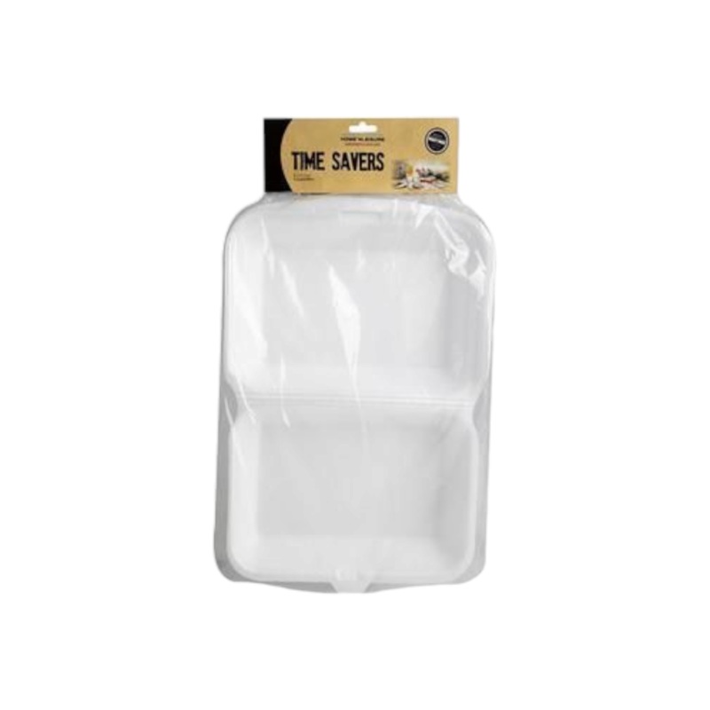 Time Savers Picnic Styrofoam Boxes 6pack Disposable Fomo Food Tray Clamshell