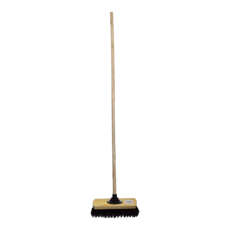 Academy Black Fibre Broom with Handle Complete F3568