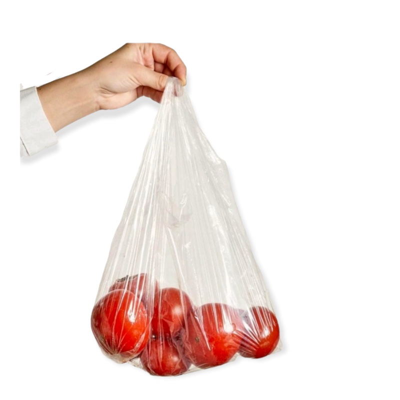 Mini Plastic Carrier Bags 8L Clear VTC – 20/14x43cm 30microns 250pack