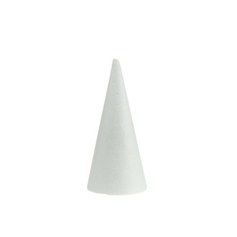 Polystyrene Styrofoam Cones 25cmx9.5cm 2pc