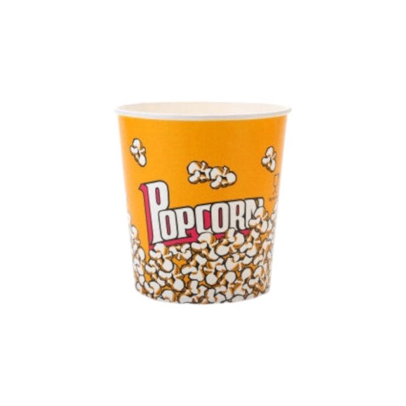 Popcorn Bucket 3.8L – 130oz Paper Box Holder Round