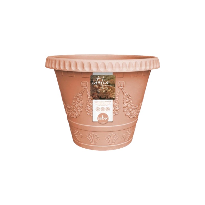 Sebor Italio Roma Plant Flower Pot 40cm Cotta/Grigio