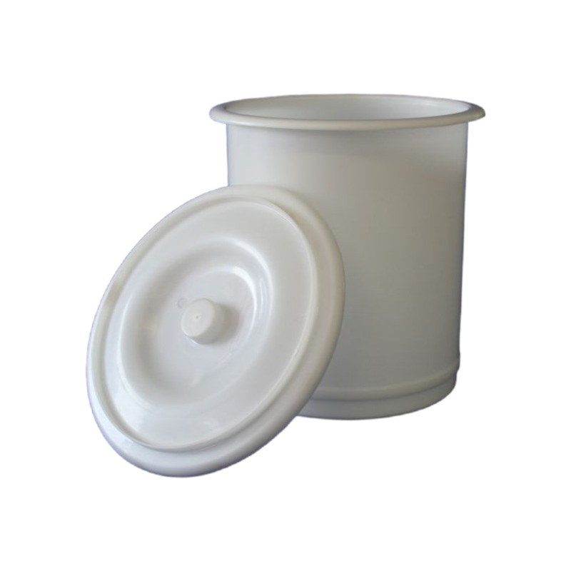 43L Refuse Waste Dustbin Bucket Round with Lid White