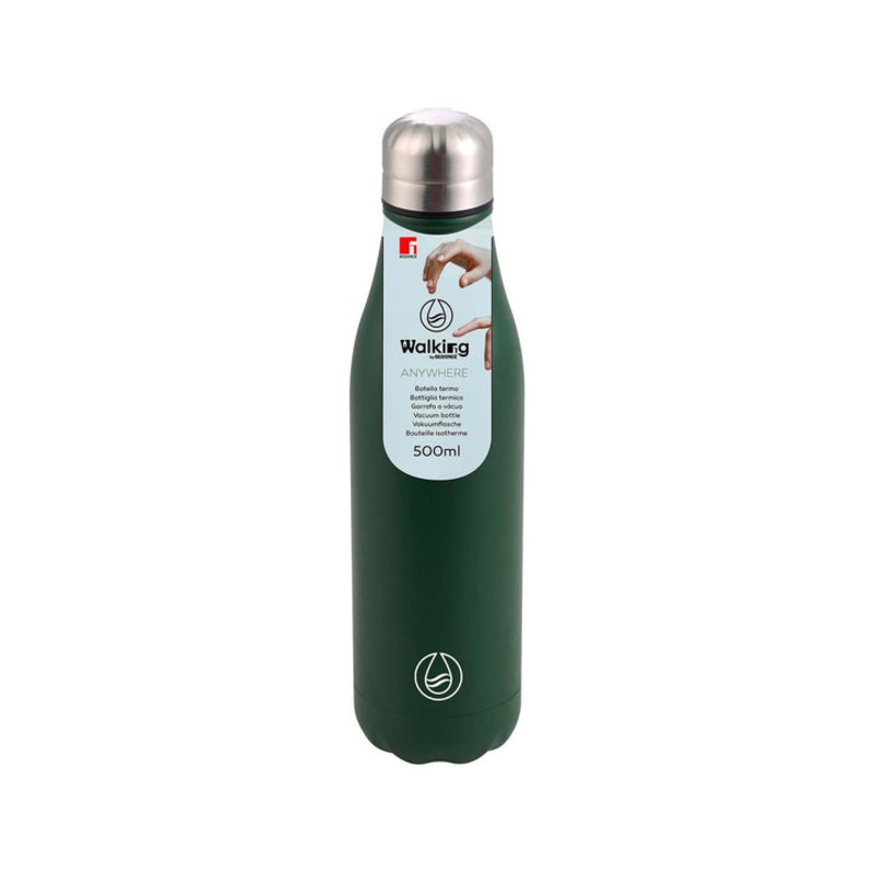 Bergner Sports Vacuum Flask 500ml Green Cola Bottle Stainless Steel SGN2189