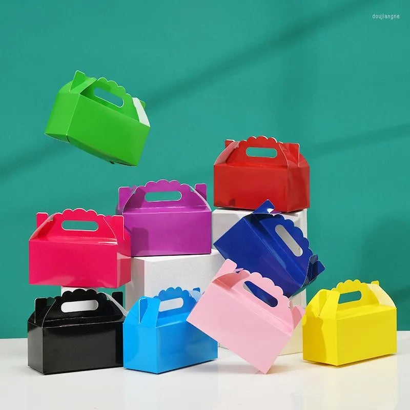 Gift Takeaway Party Treats Box 19x9x9cm with Handle 10pack