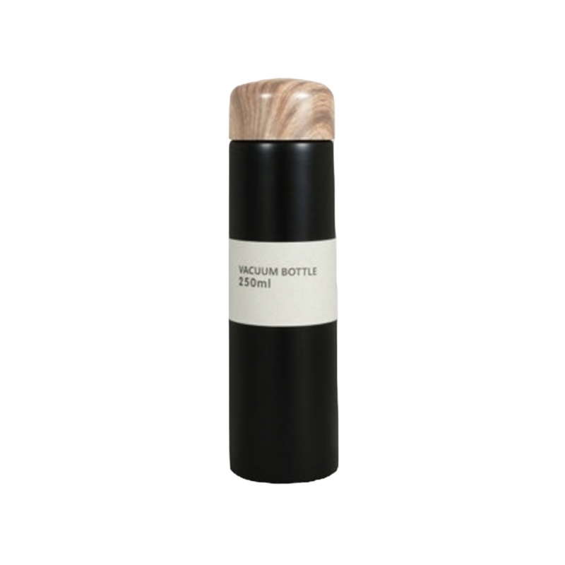 Retro Vacuum Flask 250ml Drinking Bottle with Bamboo Lid 31018