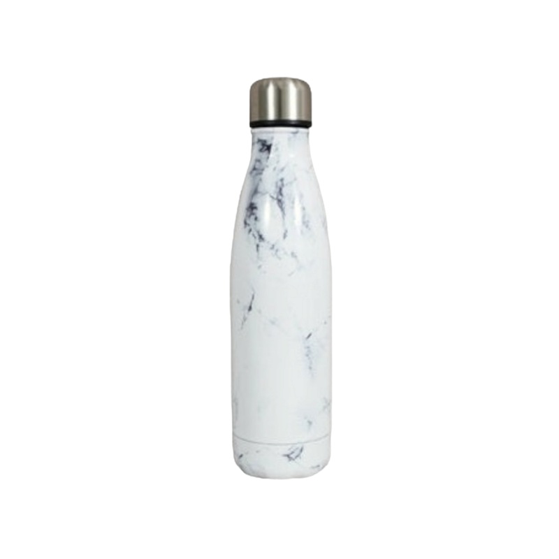 Retro Vacuum Travel Flask 500ml  Drinking Bottle Marble Finish 31010