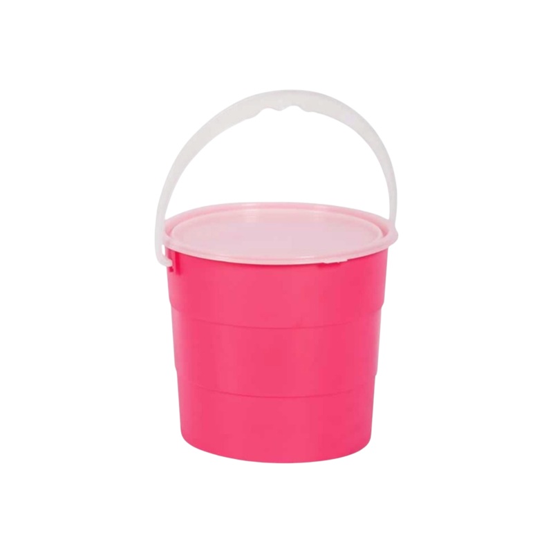 10L Plastic Bucket with Lid Assorted Color Buzz