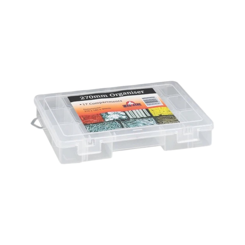 Big Jim Basic Organiser Toolbox 270mm Clear
