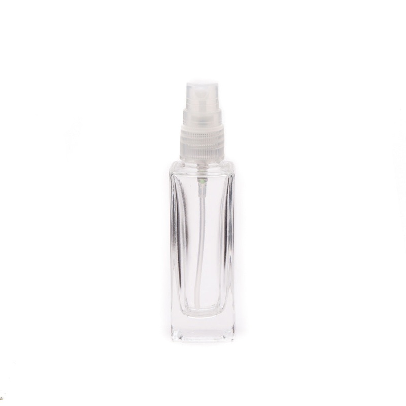 Perfume Glass Bottle 30ml with Pump White Gold Lid 78mm Tube WSH-030