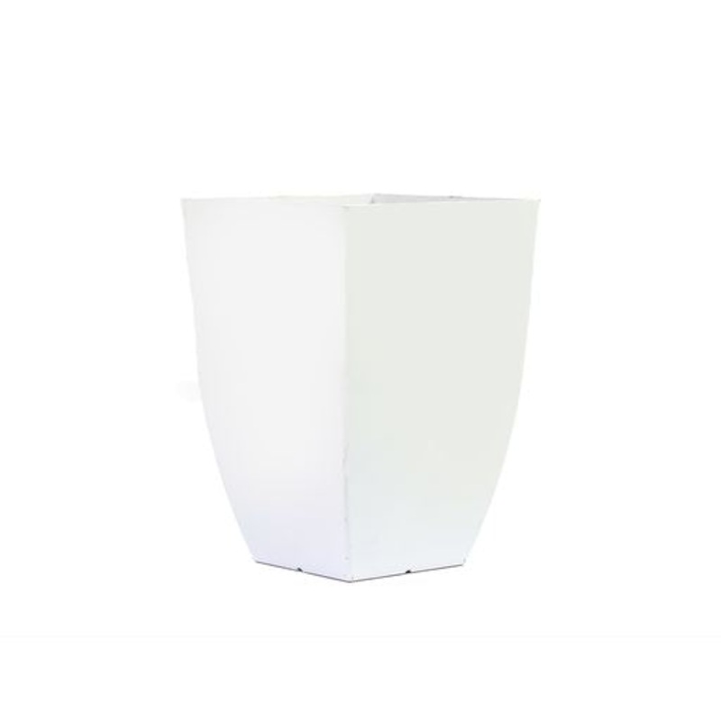 Plastic Vase Flower Planter Pot Square Big – White 513