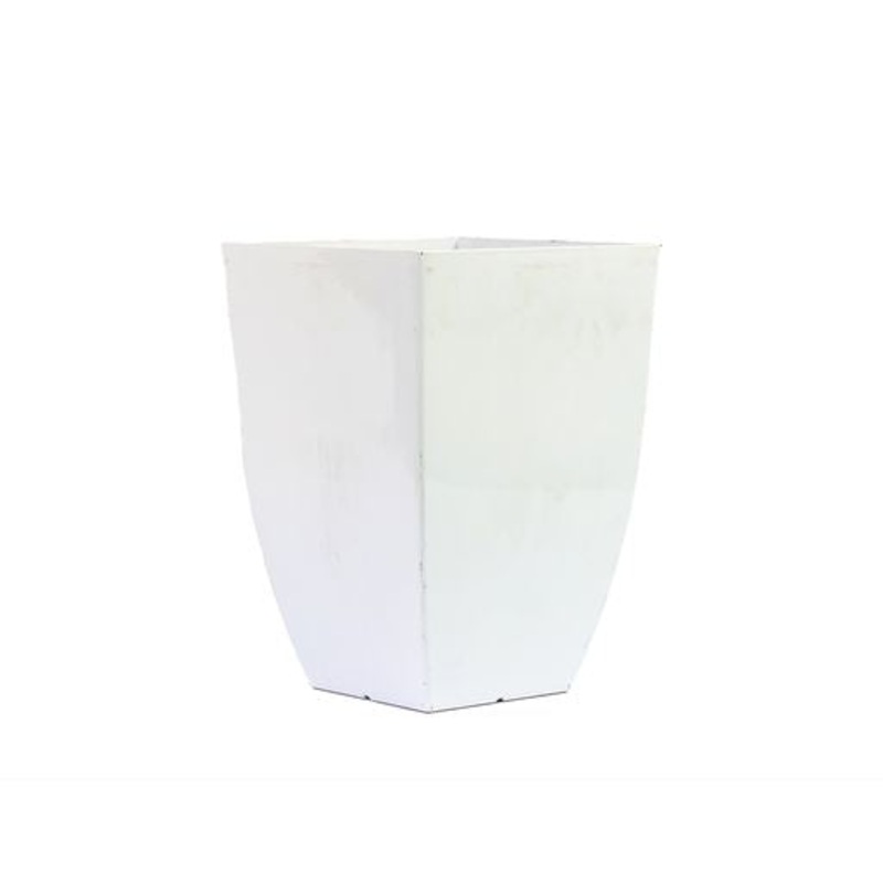 Plastic Vase Flower Planter Pot Square Medium – White 512